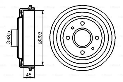 Тормозный барабан BOSCH 0 986 477 115