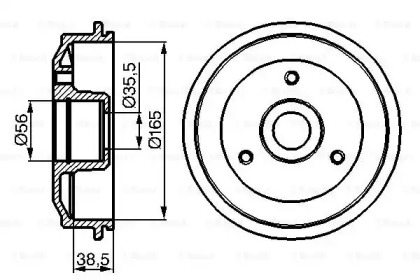 Тормозный барабан BOSCH 0 986 477 118