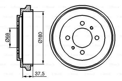 Тормозный барабан BOSCH 0 986 477 119