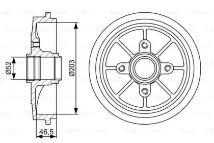 Тормозный барабан BOSCH 0 986 477 126