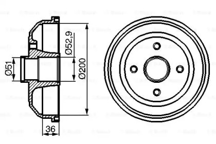 Тормозный барабан BOSCH 0 986 477 134