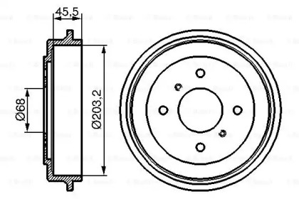 Тормозной барабан BOSCH 0 986 477 136