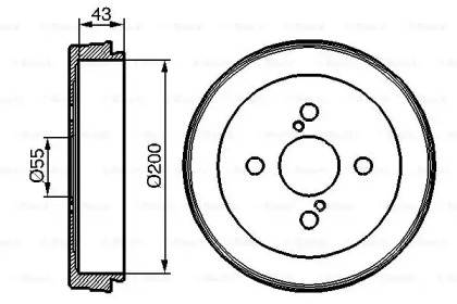 Тормозный барабан BOSCH 0 986 477 138