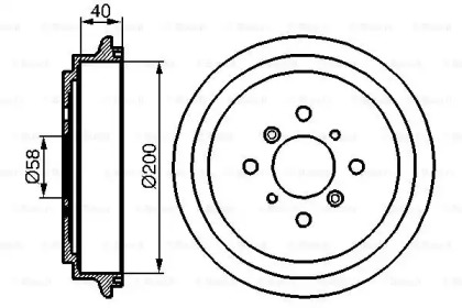 Тормозный барабан BOSCH 0 986 477 141