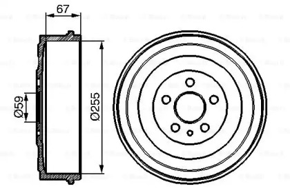 Тормозный барабан BOSCH 0 986 477 144