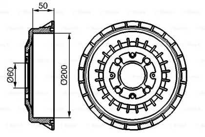 Тормозный барабан BOSCH 0 986 477 146