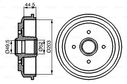 Тормозный барабан BOSCH 0 986 477 149