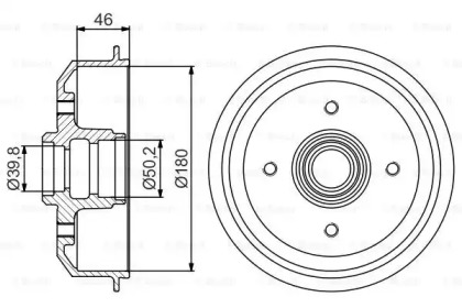 Тормозный барабан BOSCH 0 986 477 150