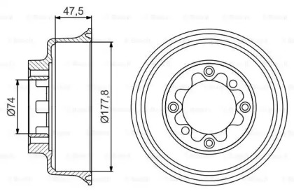 Тормозный барабан BOSCH 0 986 477 154