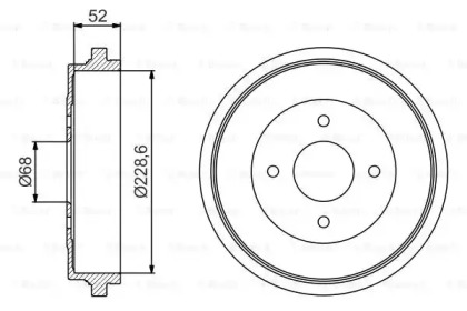 Тормозный барабан BOSCH 0 986 477 158