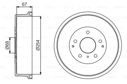 Тормозный барабан BOSCH 0 986 477 162