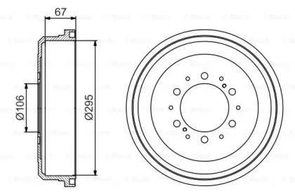 Тормозный барабан BOSCH 0 986 477 167