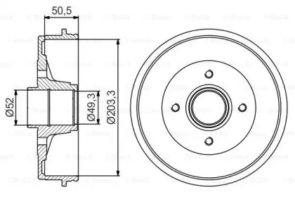 Тормозный барабан BOSCH 0 986 477 170