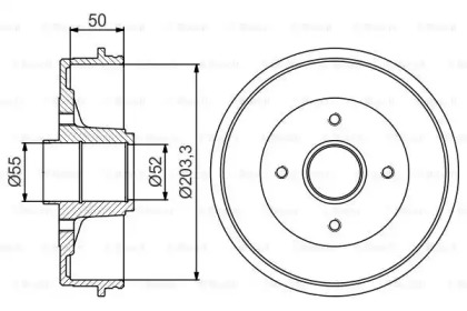 Тормозный барабан BOSCH 0 986 477 171