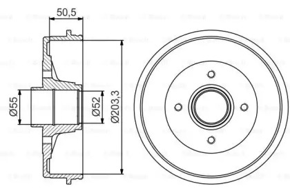 Тормозный барабан BOSCH 0 986 477 173