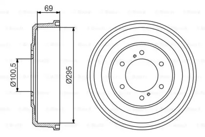 Тормозный барабан BOSCH 0 986 477 177