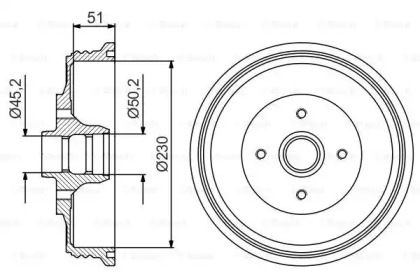 Тормозный барабан BOSCH 0 986 477 178