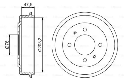 Тормозный барабан BOSCH 0 986 477 180