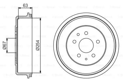 Тормозный барабан BOSCH 0 986 477 183