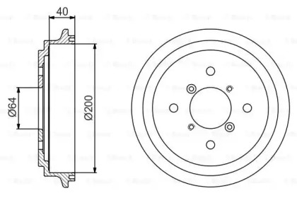 Тормозный барабан BOSCH 0 986 477 188