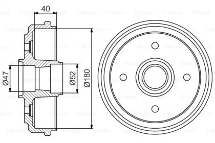 Тормозный барабан BOSCH 0 986 477 192