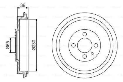 Тормозный барабан BOSCH 0 986 477 194