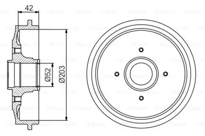 Тормозный барабан BOSCH 0 986 477 201