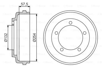 Тормозный барабан BOSCH 0 986 477 204