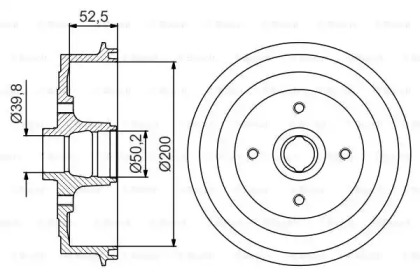 Тормозный барабан BOSCH 0 986 477 217