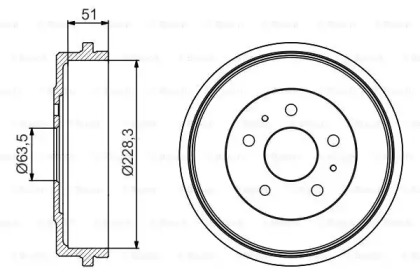 Тормозный барабан BOSCH 0 986 477 219