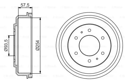 Тормозный барабан BOSCH 0 986 477 220