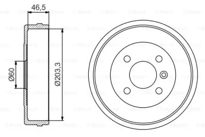 Тормозный барабан BOSCH 0 986 477 221