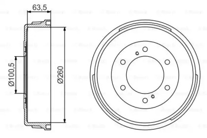 Тормозный барабан BOSCH 0 986 477 223