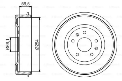 Тормозный барабан BOSCH 0 986 477 227