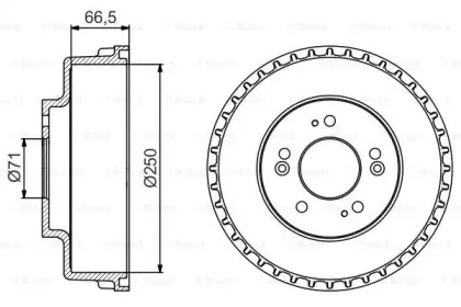 Тормозный барабан BOSCH 0 986 477 228