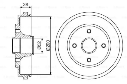 Тормозный барабан BOSCH 0 986 477 229