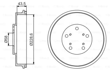 Тормозный барабан BOSCH 0 986 477 231