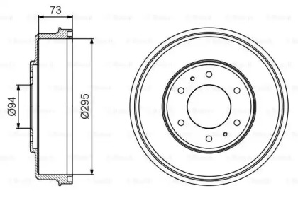 Тормозный барабан BOSCH 0 986 477 232