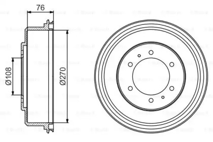 Тормозный барабан BOSCH 0 986 477 233