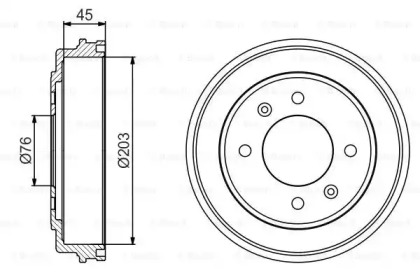 Тормозный барабан BOSCH 0 986 477 234