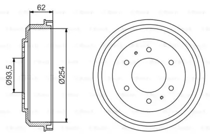 Тормозной барабан BOSCH 0 986 477 237