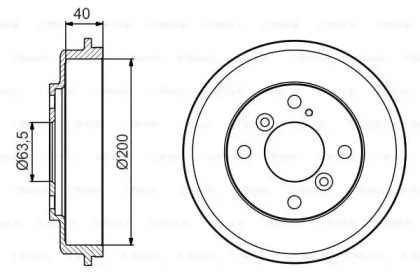 Тормозный барабан BOSCH 0 986 477 240