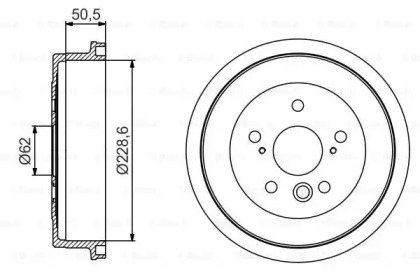 Тормозный барабан BOSCH 0 986 477 242