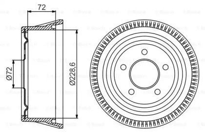 Тормозный барабан BOSCH 0 986 477 245