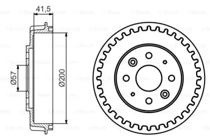 Тормозной барабан BOSCH 0 986 477 247