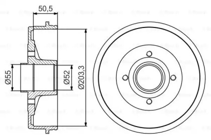 Тормозный барабан BOSCH 0 986 477 254