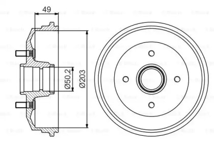 Тормозный барабан BOSCH 0 986 477 259