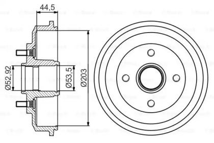 Тормозный барабан BOSCH 0 986 477 266