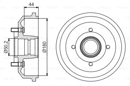 Тормозный барабан BOSCH 0 986 477 269