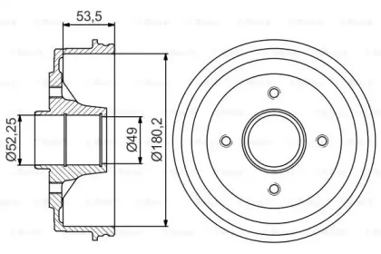 Тормозный барабан BOSCH 0 986 477 270